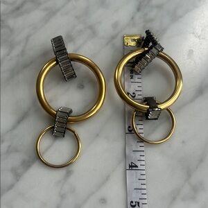 Elizabeth Cole Gold Hoop Earrings